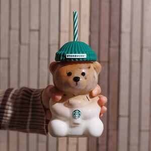 Starbucks Bearista Glass Cold Cup 20oz AUTHENTIC Hong Kong Release